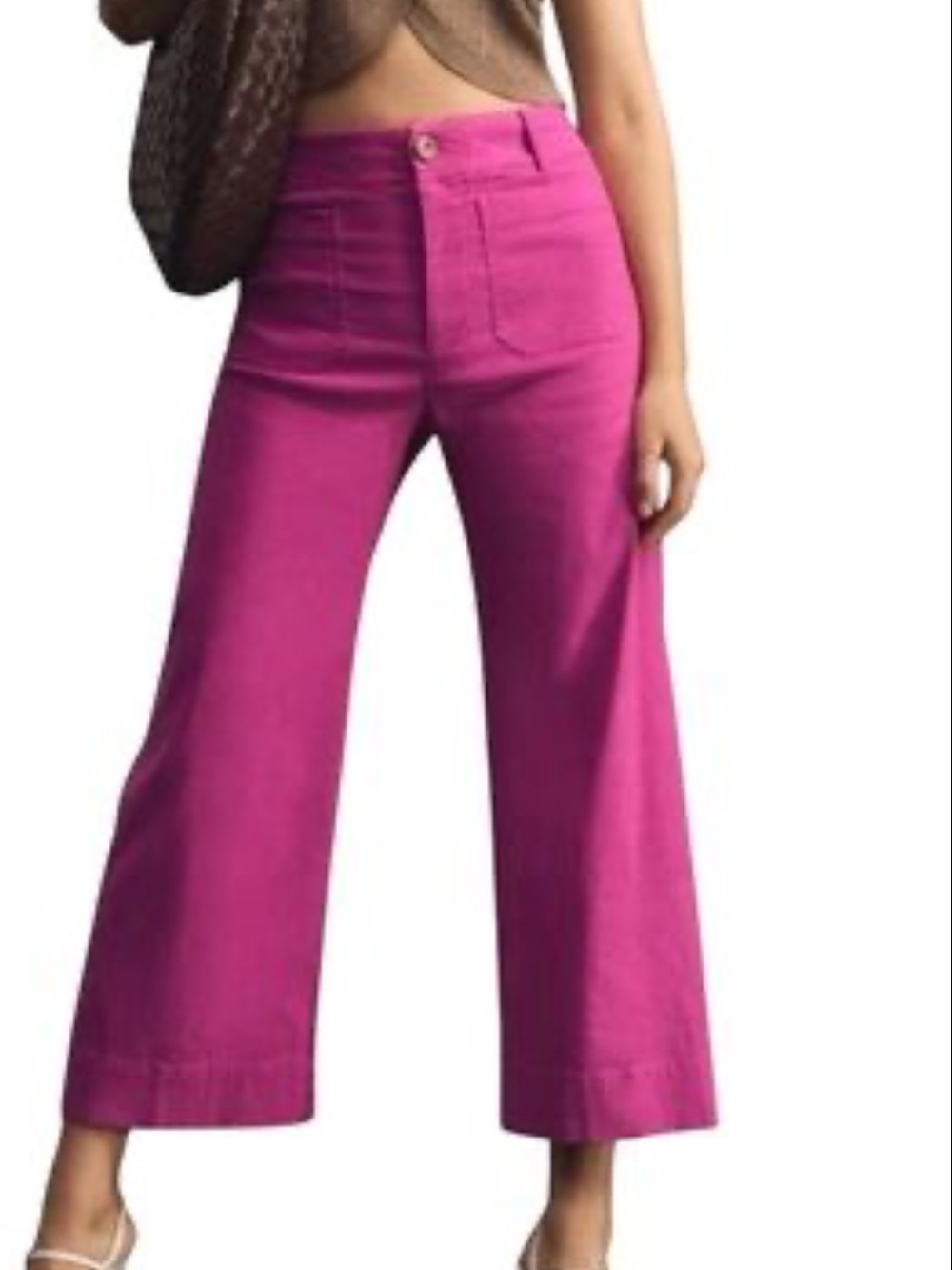 Maeve Colette Wide Leg Cropped Pants 32